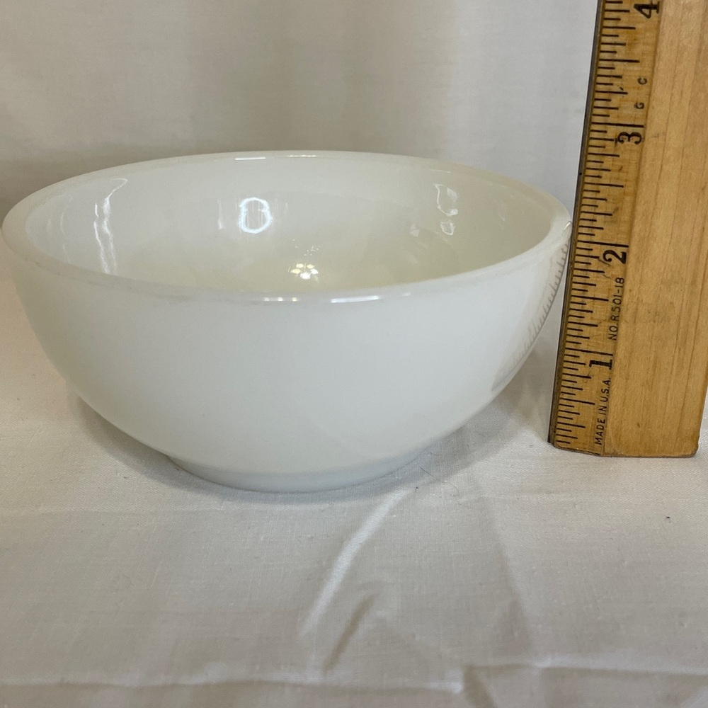 Vintage Milk Glass CURRIER & IVES Bowl - Picture 5 of 6